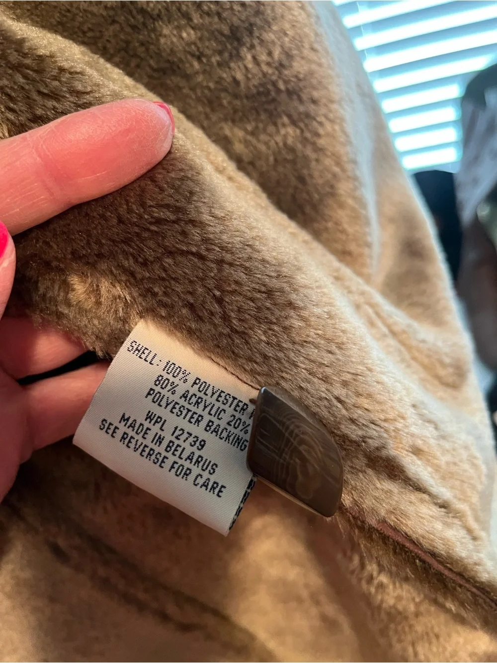 Fitz-Wright Brown Faux-Shearling Coat